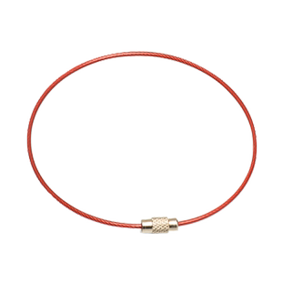 加长彩虹钢丝绳钥匙圈彩色包胶防水钢丝圈钥匙扣不锈钢钢丝绳锁扣