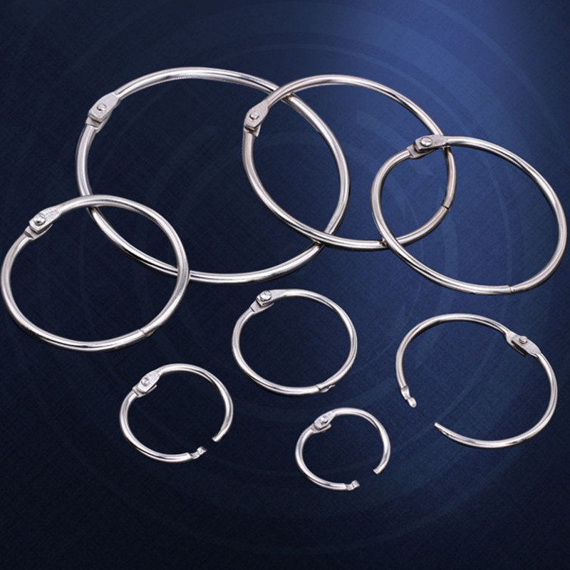 装订铁圈活页扣开口圈封面纸书环卡圈台历圈装订环铁环金属活页书圈