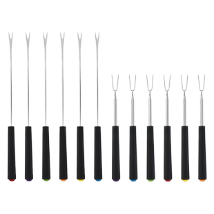 不锈钢伸缩热狗玉米叉食品叉烧烤用品塑料手柄烤针烤叉烧烤用品