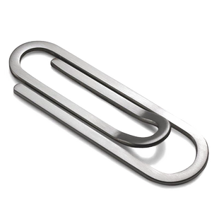 回形针款不锈钢钱夹钞票夹信用卡夹生活实用小礼品票据夹小礼品