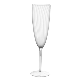 8只装210ML香槟杯一次性高脚红酒杯宴会气泡鸡尾酒杯酒吧聚会免洗