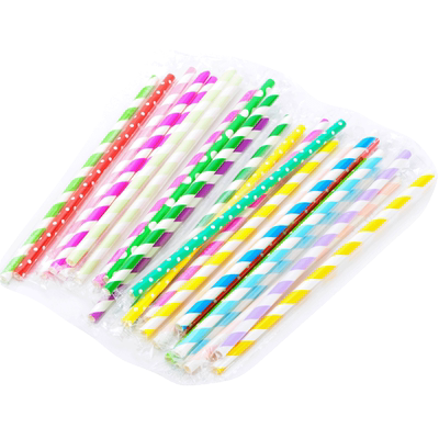 19.5cm创意彩色纸吸管咖啡店艺术