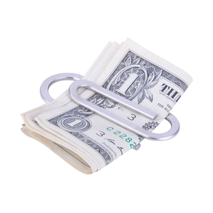 回形针金属钱夹不锈钢零钱夹女士男士钞票夹创意时尚实用礼品创意