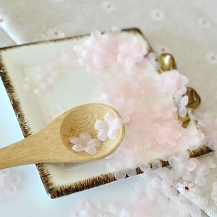 DIY手工迷你花朵服装辅料雪纺纱质立体花片超仙发饰,婚纱辅料