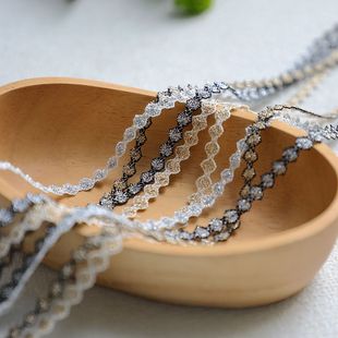 新款 特色精致金线水溶刺绣蕾丝汉服旗袍礼服手工制衣材料蕾丝花边