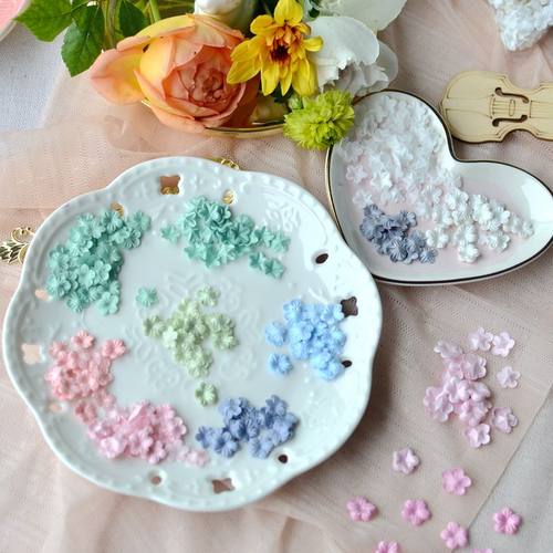 DIY缎面压皱立体花瓣点缀辅料