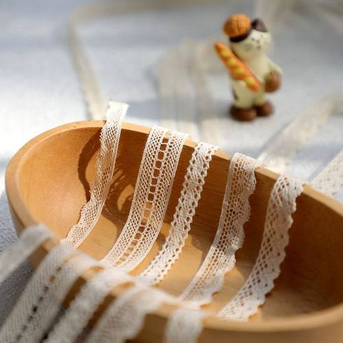 米色薄棉线手工diy辅料蕾丝边服装衣领袖口装饰 沙发窗帘花边材料