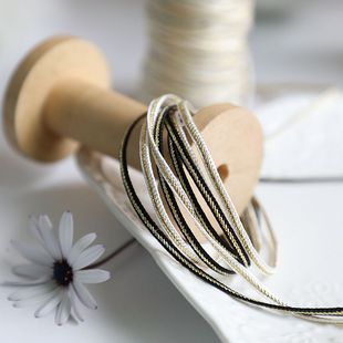 花边辅料 娃衣旗袍辅料 日本产金色织带金线编织带蕾丝2.6元1米