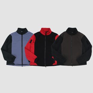 LAST HEIRS System_A防风雨拼色立裁保暖抓绒立领白标epe软壳夹克