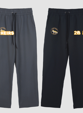 Last Heirs 防泼耐磨轻盈抓绒金色狐狸刺绣宽松直筒休闲运动长裤