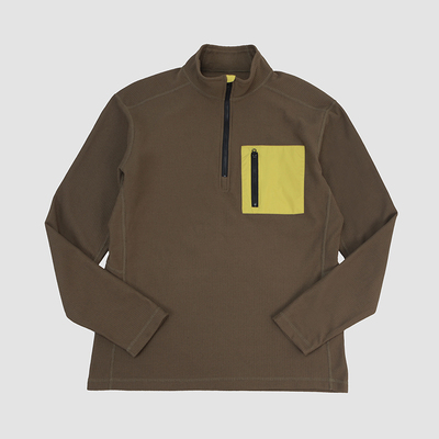 “漂亮的棕色”轻盈恒温抓绒卫衣