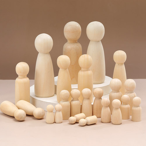 荷木娃娃小木人diy彩绘