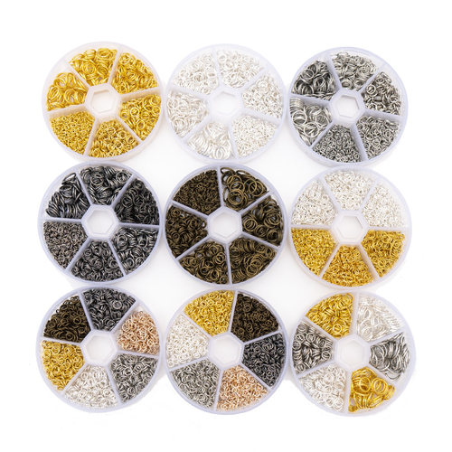 3-10mm盒装单圈开口连接圈配件 diy制作耳环耳钉耳饰品手工材料