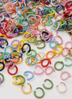 1.2*8mm开口圈金属闭口环饰品链接环铁圈活动开口环手链项链配件