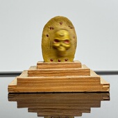 阿赞灵木制红色亚克力钻摆件 真品佛牌 四月典藏 现货实拍