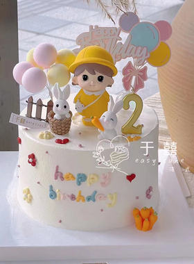 网红生日蛋糕装饰甜品帽子玩偶