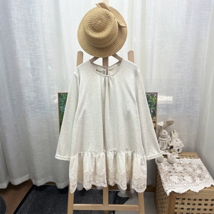 森系文艺圆领宽松大版型中长款打底T恤衫胖妹针织棉弹力上衣