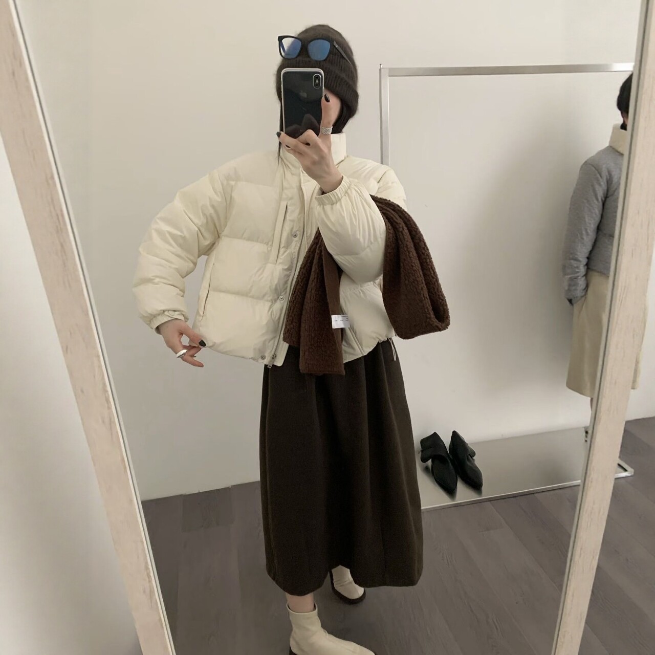 韩版洋气小个子短款立领90安心绒宽松显瘦显高面包服白鸭绒羽绒服