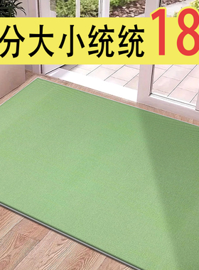 2025款玄关脚垫现代简约绿色系进门地毯除尘防滑地垫入户门