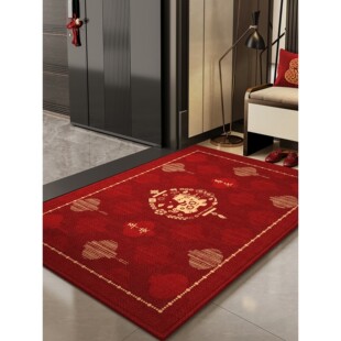 入户地垫2026新款高级感进门大门口耐脏防滑地毯红色喜庆入门脚垫