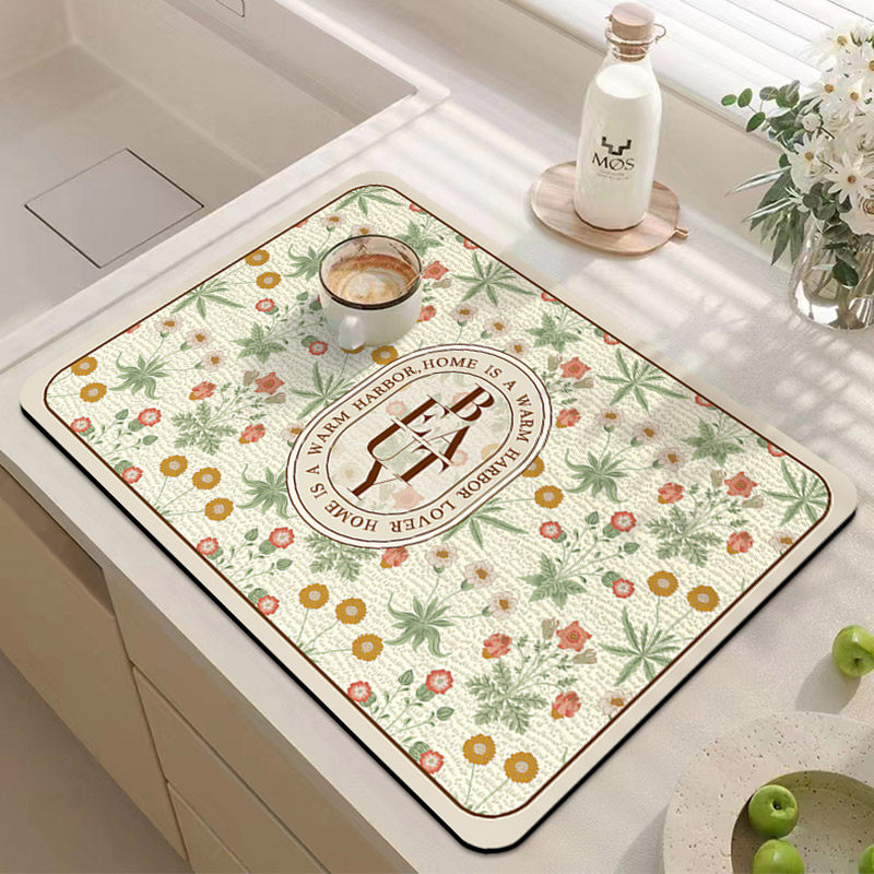 厨房台面沥水垫杯垫免洗茶台吧台垫子桌面餐具干燥垫硅藻泥吸水垫,居家布艺,餐垫,淘宝优惠券,粉丝福利购,淘宝优惠卷