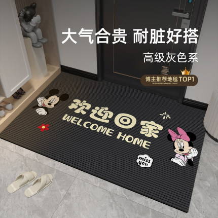 入户门地垫2026防滑进门门口地毯家用卡通进户门耐脏玄关垫脚垫子