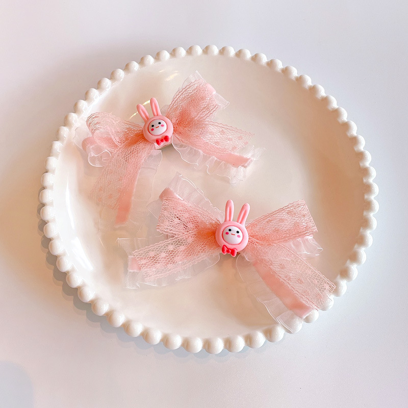 网红洛丽塔风格子蝴蝶结宝宝发夹