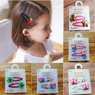 韩版儿童发夹头饰女童发卡韩式碎发流刘海夹子宝宝卡子边夹发饰