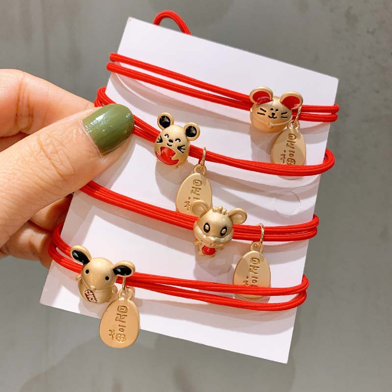 轻轻慢发绳红绳发圈皮筋头绳手链