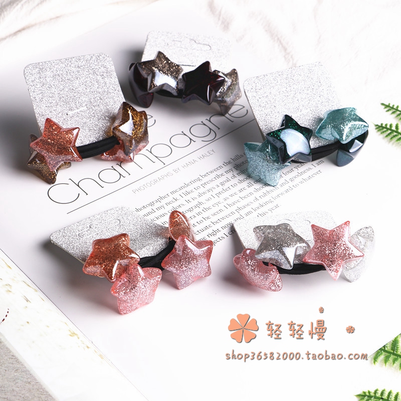 女童头饰五角星爱心亮闪闪发圈