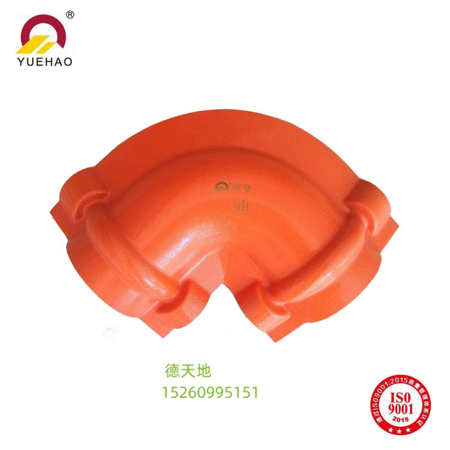 厂家直销asa合成树脂瓦配件两通仿古塑料琉璃瓦配件二通 三通四通