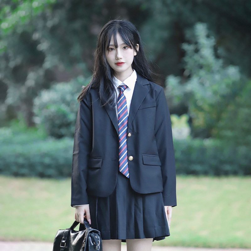 英伦校园风西装韩版男女学生毕业照班服学院风西服jk制服DK服外套