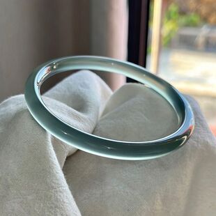 远山黛细条库里蓝玛瑙叮当镯子圆条手镯高冰古风网红少女情侣礼物