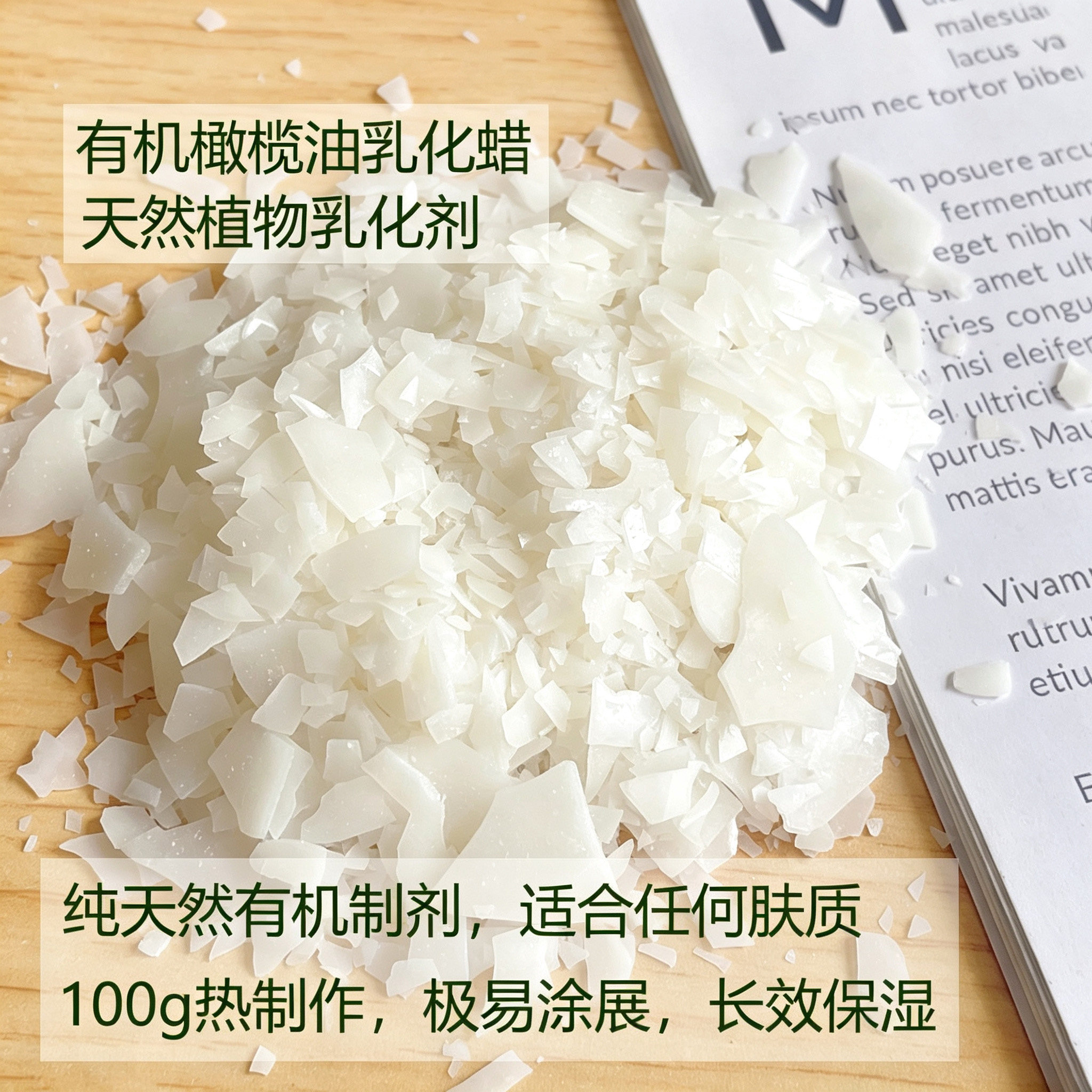 意大利有机天然植物橄榄油乳化蜡Olivem1000乳霜身体膏热配乳化剂