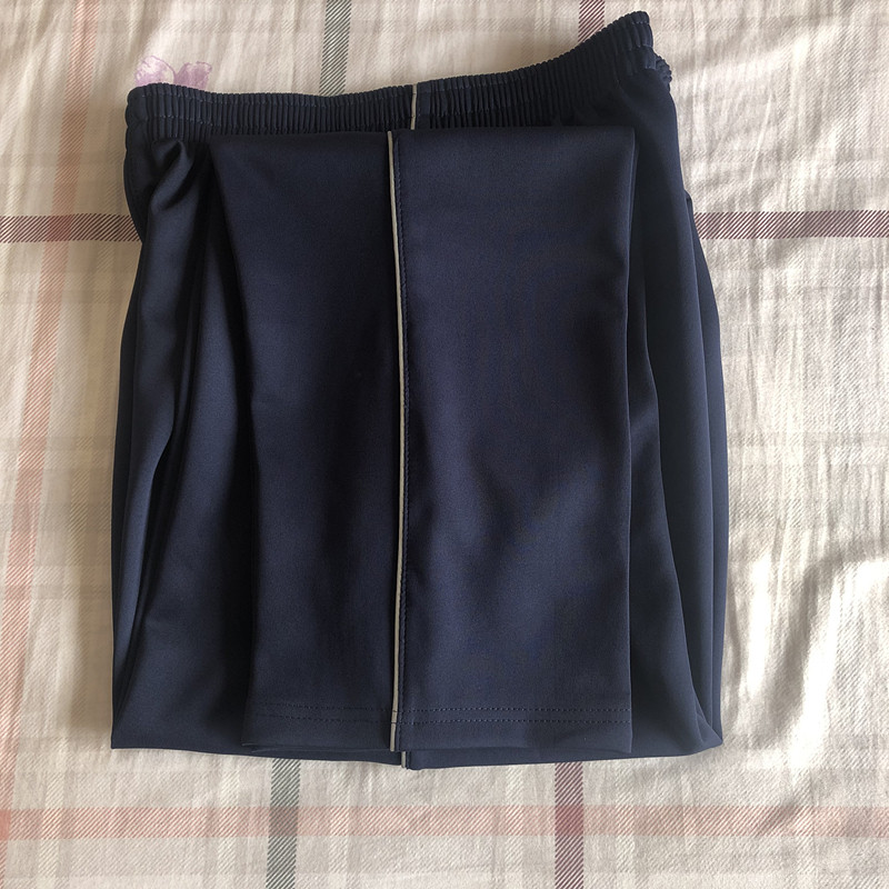 灰色细杠反光条校服裤子初高中学生春秋款运动裤一条细灰杠夏校裤