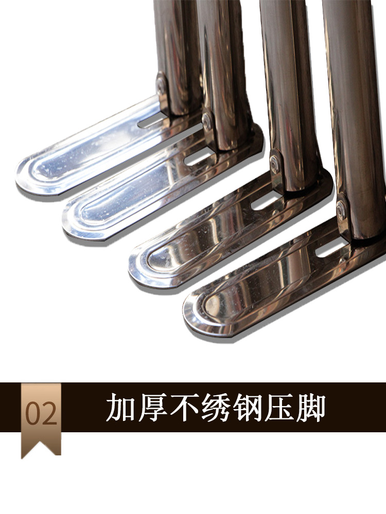 落地不锈钢架子方顶蚊帐支架加粗单独杆子1.21.51.8m加厚家用新i.