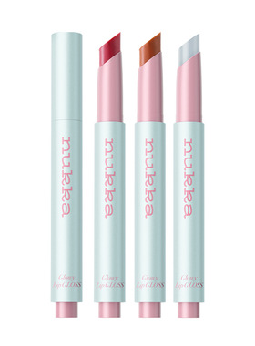 nukka元气法则晶透成膜固体唇蜜落樱粉镜面易上色