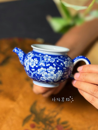 歆蕴山房 冰梅公道杯 于君起稿打版景德镇青花冰梅公道壶茶具