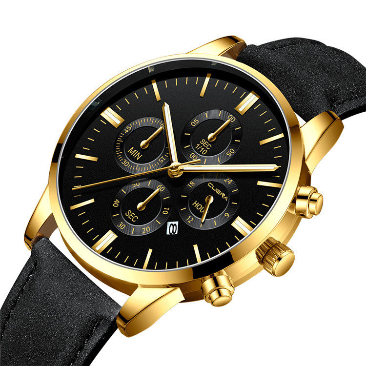 新款 cuena/卡迪时876男士石英皮带手表 男士皮带手表