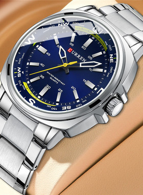 CURREN/卡瑞恩 新款 8455简约外贸手表男表时尚休闲个性流行