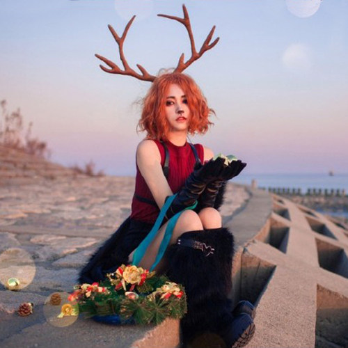 日韩森女系鹿角圣诞节动物头饰