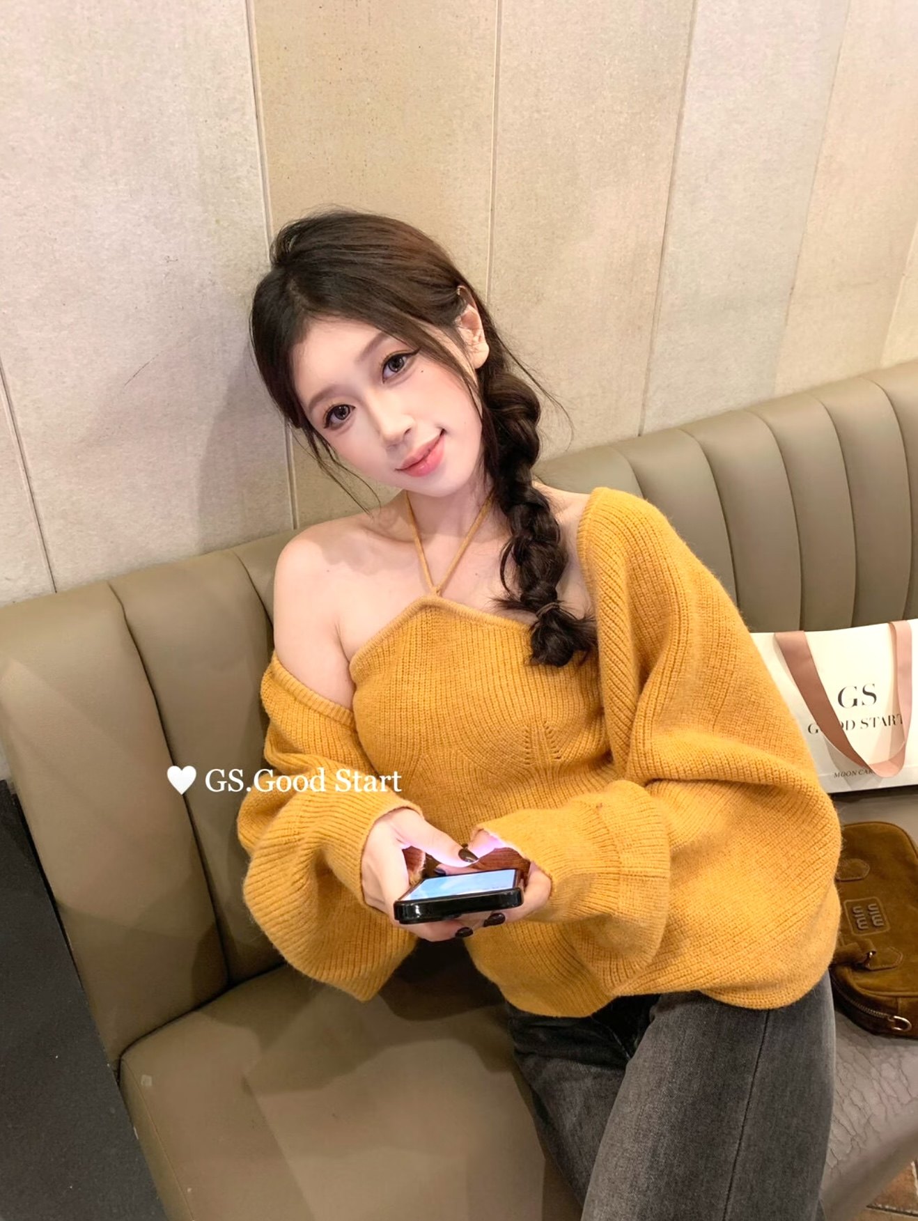 韩国东大门新款韩系ins风优雅气质针织吊带背心+开衫外套两件套装