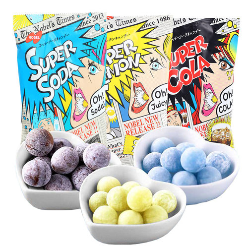 日本进口NOBEL诺贝尔柠檬味硬糖可乐味水果糖婚庆喜糖伴手礼超酸