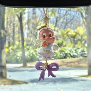 正版泡泡玛特星星人怦然心动车挂汽车后视镜挂件车载挂饰礼物