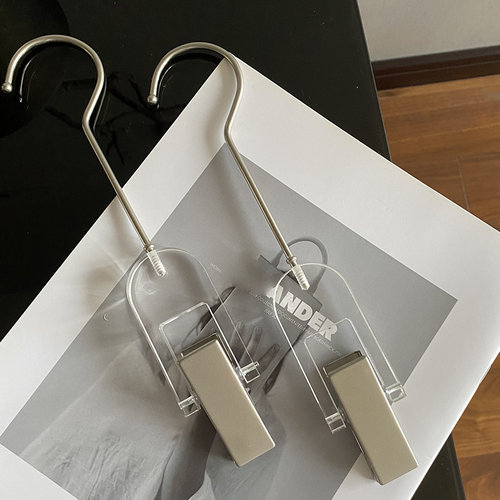 亚克力透明鞋夹子服装店s挂钩店杂志夹帽夹海报陈列道具头纱夹