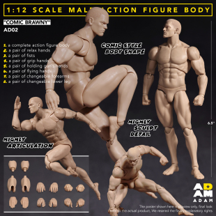 muff toys ADAM-AD02 超可动漫画精壮 1/12 男素体 定金