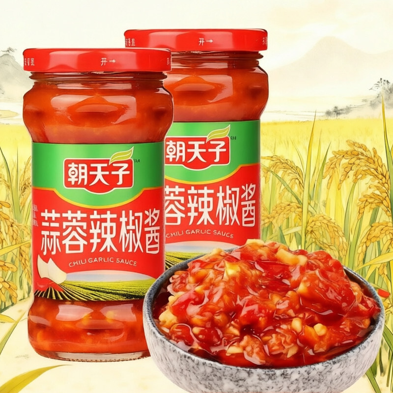 朝天子蒜蓉辣椒酱230g瓶装韶关粤北特产下饭拌面甜辣酱肠粉调味酱