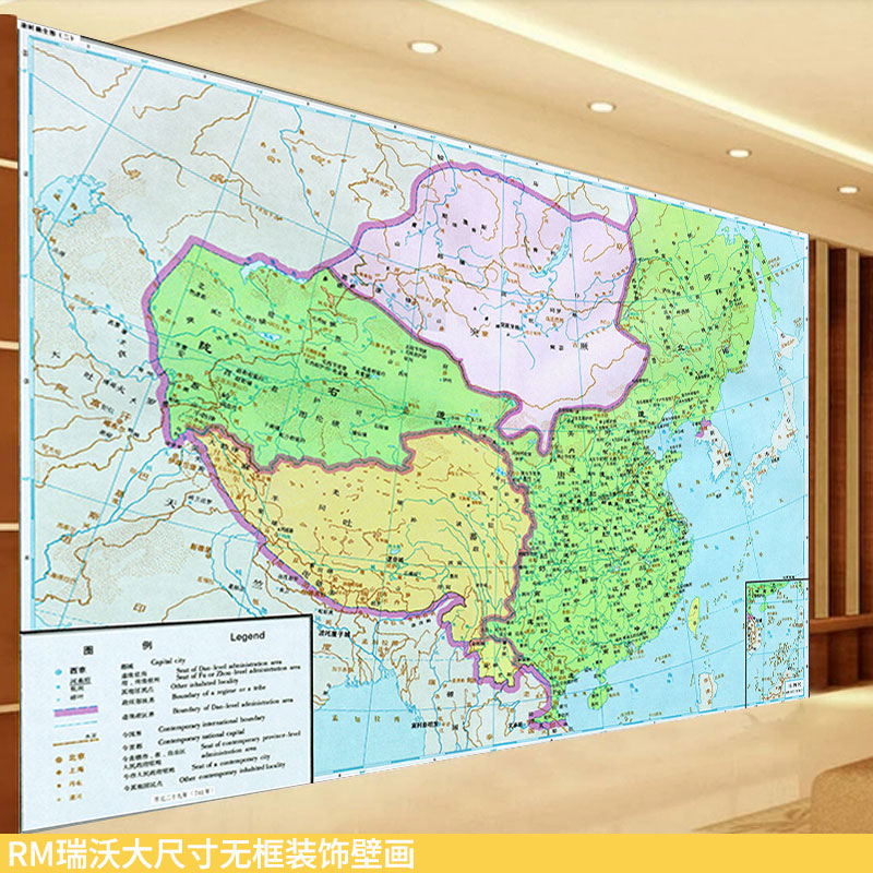 唐代地图大尺寸装饰壁画唐朝时期