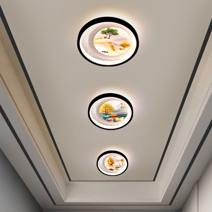 轻奢LED过道灯走廊灯现代简约壁画灯创意入户灯玄关嵌入式吸顶灯