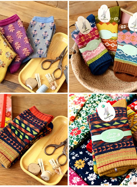 2026新品caramella袜子女1059复古森系多款可爱棉袜中筒女袜合集